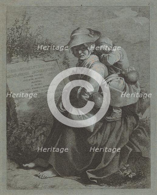 Seated Peasant Woman with Sleeping Child, 1758/1759. Creator: Francesco Londonio.