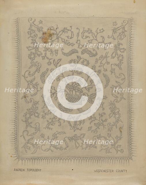 Bedspread, c. 1937. Creator: Andrew Topolosky.