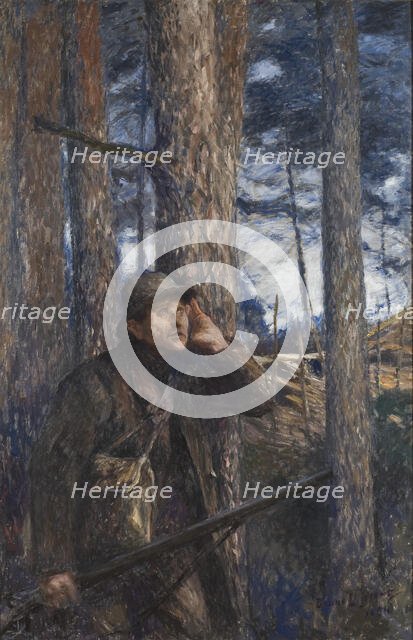 A Poacher, 1894. Creator: Bruno Liljefors.