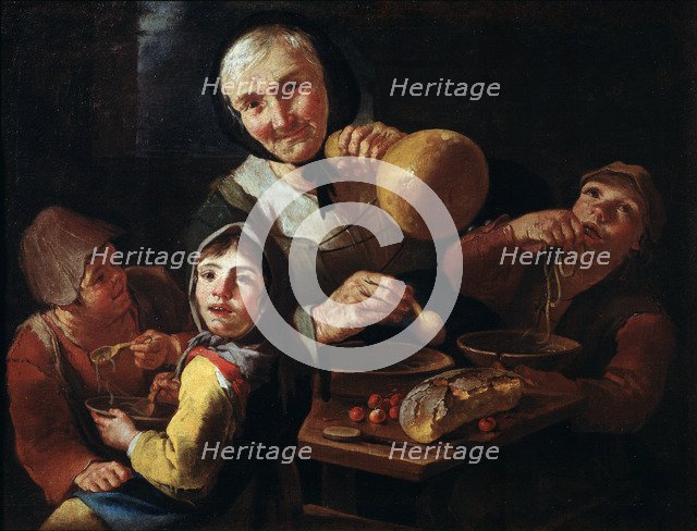 The Peasant's Meal'.  Creator: Cipper, Giacomo Francesco (1664-1736).