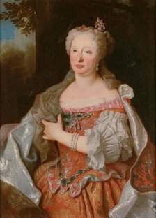 Portrait of Archduchess Maria Anna of Austria (1683-1754), Queen of Portugal, c 1729. Creator: Ranc, Jean (1674-1735).