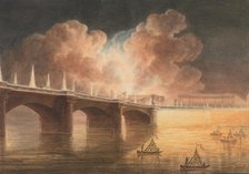 Fête pour la Paix Générale donnée à Paris le 18 Brumaire. Pont et Place de la Concorde., 1801-2. Creators: Francesco Piranesi, Jean François Sablet.
