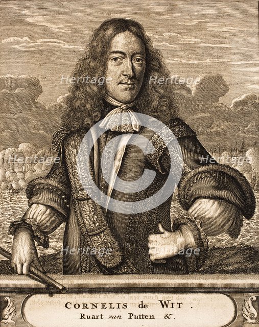 Portrait of Cornelis de Witt (1623-1672) (From: Schauplatz des Krieges), 1675. Creator: Anonymous.