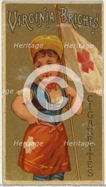 From the Girls and Children series (N64) promoting Virginia Brights Cigarettes for Allen &..., 1886. Creator: Allen & Ginter.