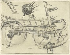 Parts of the construction of a farm wagon, 1770-1825. Creator: Simon Andreas Krausz.