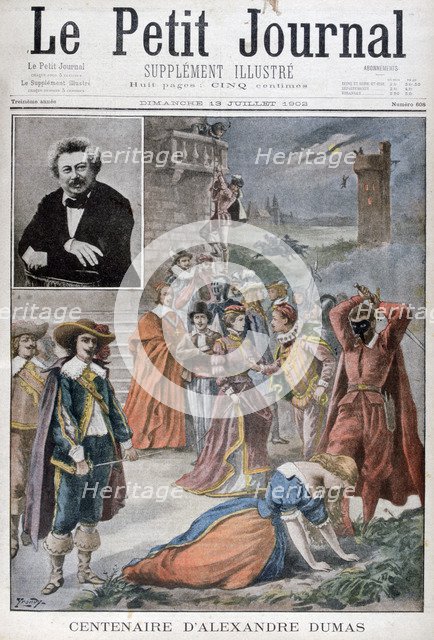 Centenary of the birth of Alexandre Dumas, 1902. Artist: Yrondy