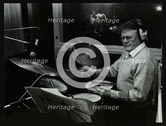 Drummer Bobby Orr at the Ted Taylor recording studio, London, 12 January 1988. Artist: Denis Williams