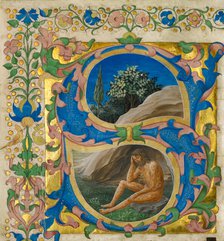 Initial S: Job, cutting from a choir book, third quarter of 15th century. Creator: Francesco di Antonio del Chierico.