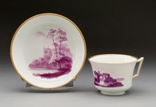 Cup and Saucer, Burslem, c. 1820. Creator: Wedgwood.
