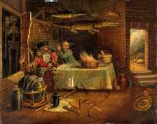 An explosion in a laboratory. Creator: Hogarth, William, 1697-1764 (After).
