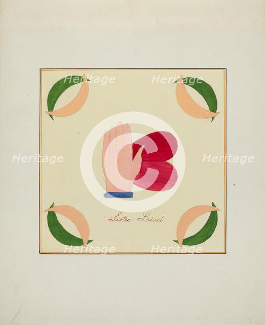 Pieced Autograph Quilt (1 Piece), c. 1936. Creators: Cornelius Christoffels, Margaret Linsley.