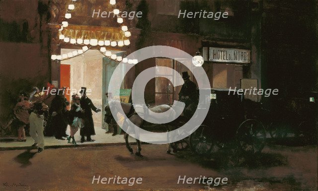 Leaving the Masqued Ball. Artist: Madrazo y Garreta, Raimundo de (1841-1920)