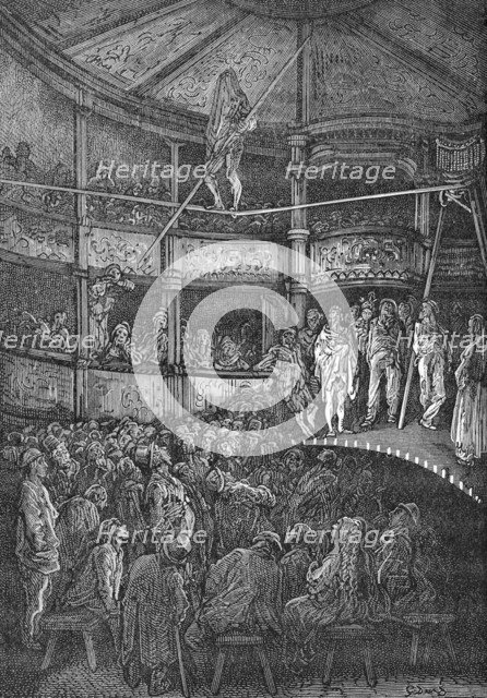 'Blondin at Shoreditch', 1872. Artist: Auchard