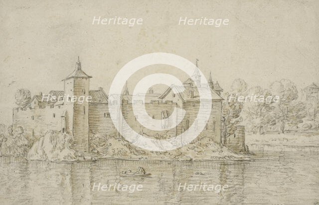 Castle surrounded by water. Creator: Herman Saftleven the Younger.