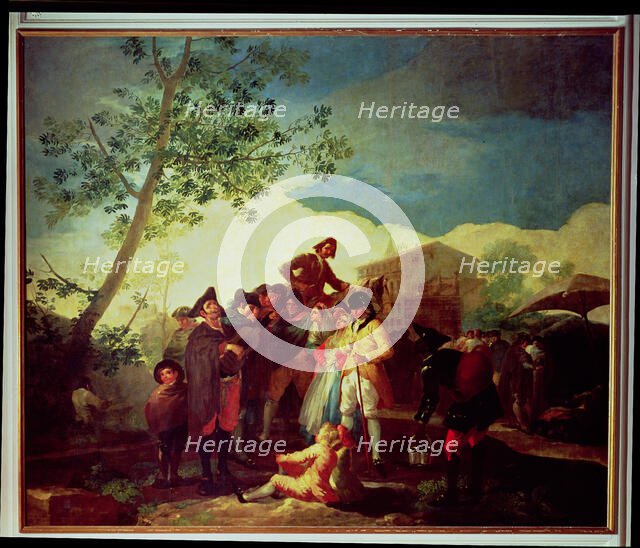 The blind man with the guitar, 18th-19th century. Creator: Goya y Lucientes, Francisco de (1746 - 1828).