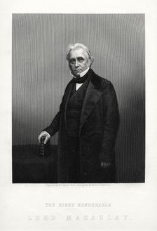 Thomas Babington Macaulay, British poet, historian and Whig politician, c1880.Artist: DJ Pound