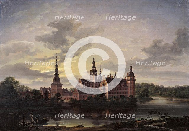 Frederiksborg Slot by moonlight, 1817. Creator: Dahl, Johan Christian Clausen (1788-1857).