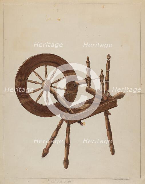 Spinning Wheel, 1935/1942. Creator: Ludmilla Calderon.