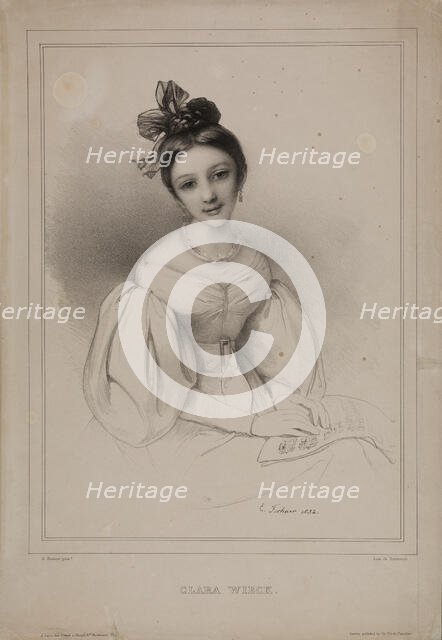 Portrait of Clara Schumann (1819-1896), 1832. Creator: Fechner, Eduard Clemens (1799-1861).