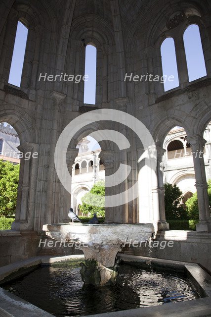 Water basin, Cloisters of King Dinis, Monastery of Alcobaca, Alcobaca, Portugal, 2009. Artist: Samuel Magal