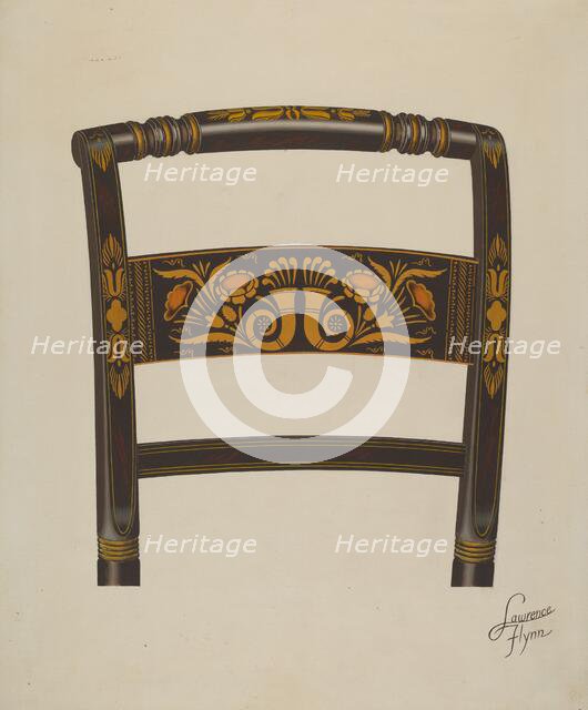 Back of Hitchcock Chair, c. 1936. Creator: Lawrence Flynn.