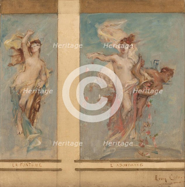 Sketch for the reception hall of town hall in the 4th arrondissement: Fortune and Abundance, 1884. Creator: Leon Francois Comerre.