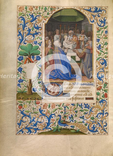 The Presentation in the Temple; Katherine Hours, about 1480-1485. Creator: Jean Bourdichon.