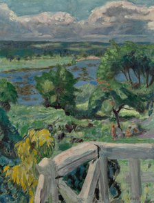 Sunburn (The terrace of "Ma roulotte" in Vernonnet), 1916. Creator: Bonnard, Pierre (1867-1947).