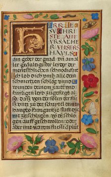 Decorated Text Page; Prayer Book of Cardinal Albrecht of Brandenburg, about 1525-1530. Creator: Unknown.