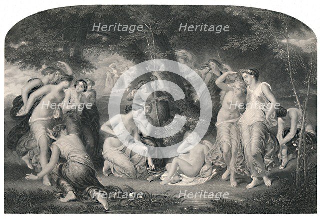 'Disarming of Cupid (Sonnet Cliv.)', c1870. Artist: P Lightfoot.