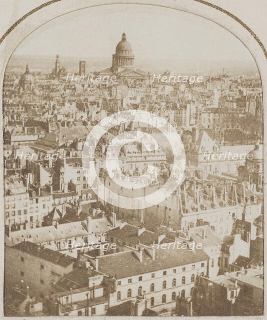 Panorama of Paris taken from the towers of Saint-Sulpice church, 6th arrondissement..., c1850-1860. Creator: Unknown.