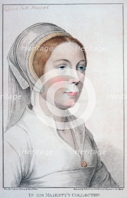 Catherine Howard, fifth wife of Henry VIII, (1796). Artist: Francesco Bartolozzi