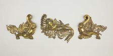 Set of Three Shrine Ornaments with Two Crocodiles (Makara) and a Serpent King..., 16th/17th cent. Creator: Unknown.