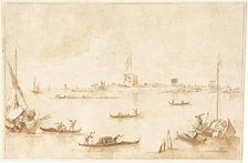 The Fortress of San Andrea from the Lagoon, 1780s. Creator: Francesco Guardi.