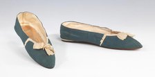 Evening slippers, British, 1815-20. Creator: Vandervell.