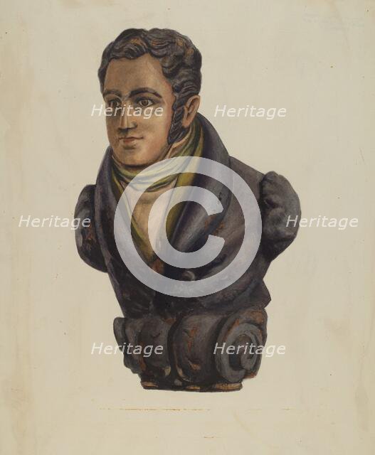 Figurehead from "Bartholomew Gosnold", 1935/1942. Creator: Unknown.