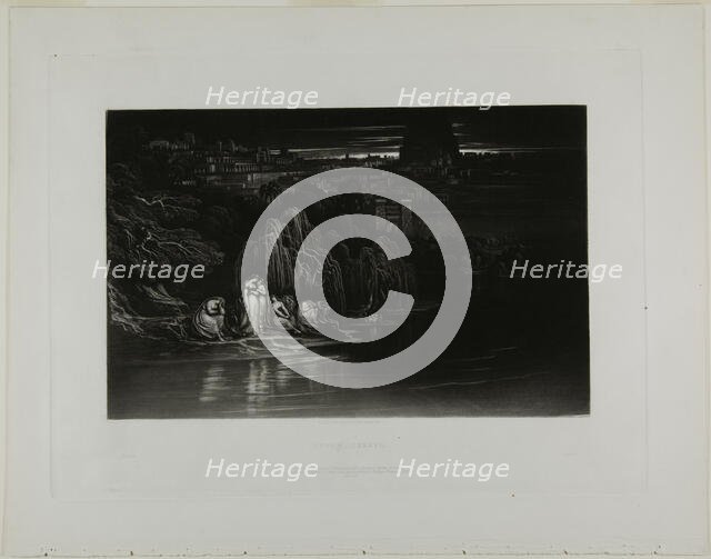 Psalm CXXXVII, from Illustrations of the Bible, 1835. Creator: John Martin.