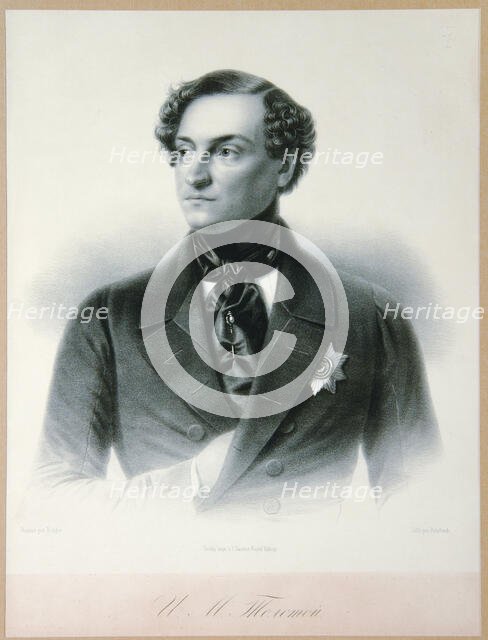 Portrait of Count Ivan Matveyevich Tolstoy (1806-1867). Creator: Rohrbach, Paul (1817-after 1862).