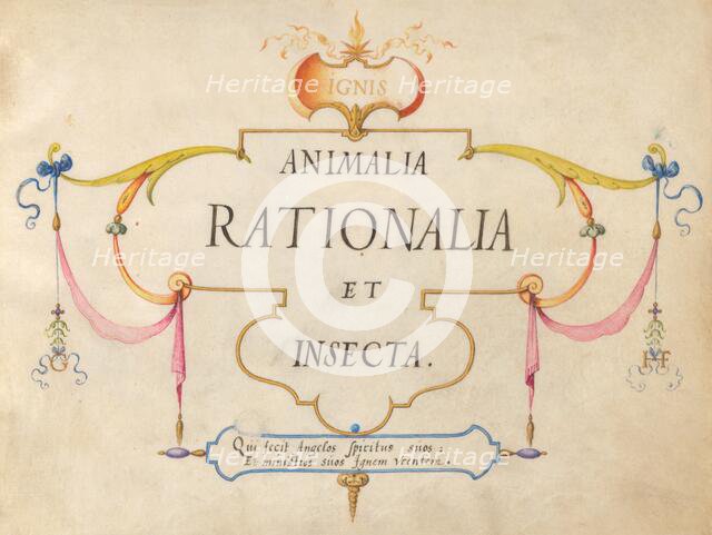 Title Page, c. 1575/1580. Creator: Joris Hoefnagel.