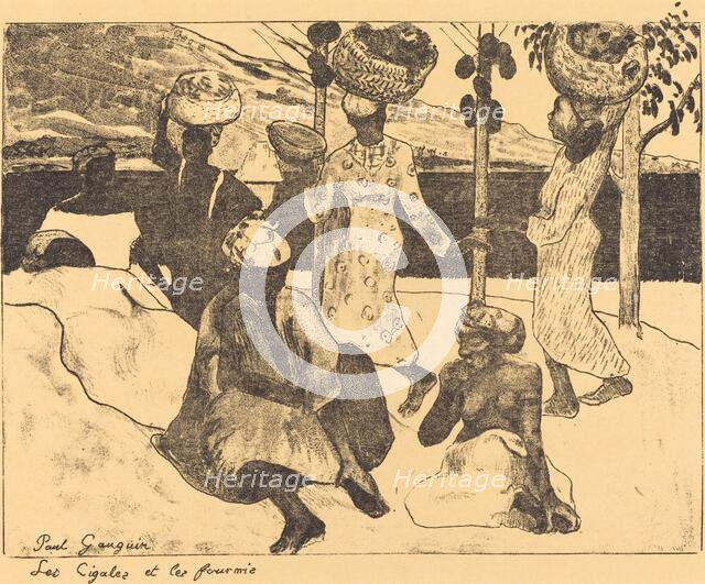 Locusts and Ants: A Memory of Martinique (Les cigales et les fourmis), 1889. Creator: Paul Gauguin.