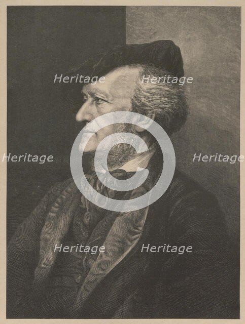 Portrait of the Composer Richard Wagner (1813-1883), 1875. Creator: Anonymous.