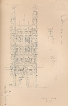 'Victoria Tower, Westminster', c1837 (1904). Artist: Sir Charles Barry.