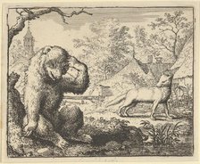 Renard Makes Fun of the Bear, 1650-75. Creator: Allart van Everdingen.