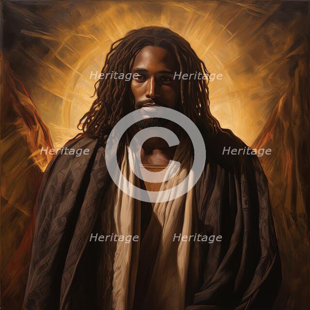 AI Image - Illustration of Black Jesus Christ, 2023. Creator: Heritage Images.