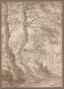 A Forest Interior, with a Seated Figure, n.d. Creator: Herman Saftleven the Younger.
