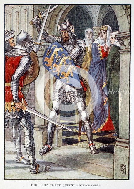 'The Fight in the Queen's Ante-Chamber', 1911. Artist: Unknown