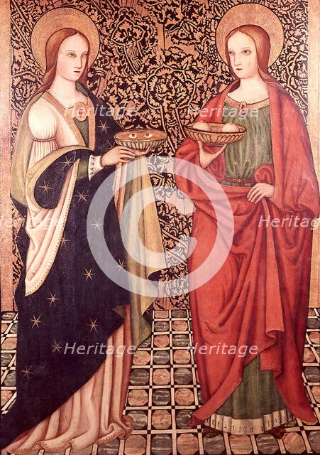 Saint Lucy and Saint Agatha, 1500. Creator: Unknown.