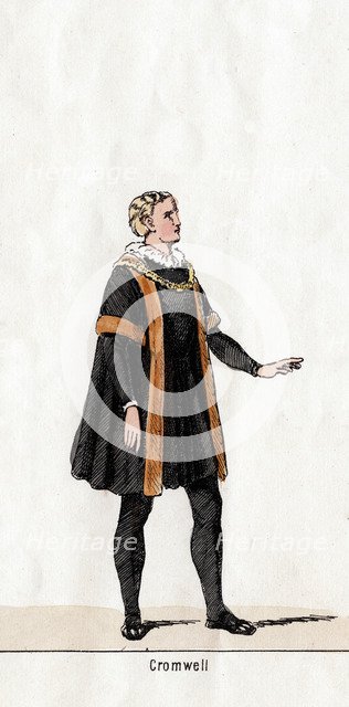 Thomas Cromwell, costume design for Shakespeare's play, Henry VIII, 19th century. Artist: Unknown