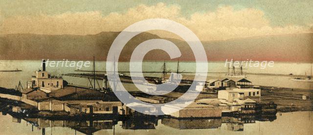 'Suez - The Docks', c1918-c1939. Creator: Unknown.