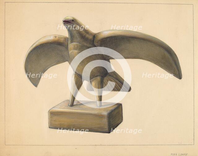 Sea Gull Figure, c. 1937. Creator: Mina Lowry.